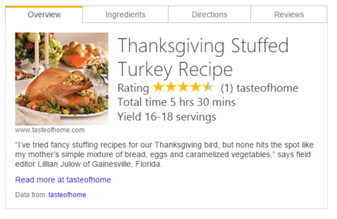 Bing recipes