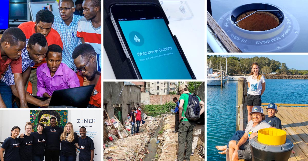 Collage of groups of people