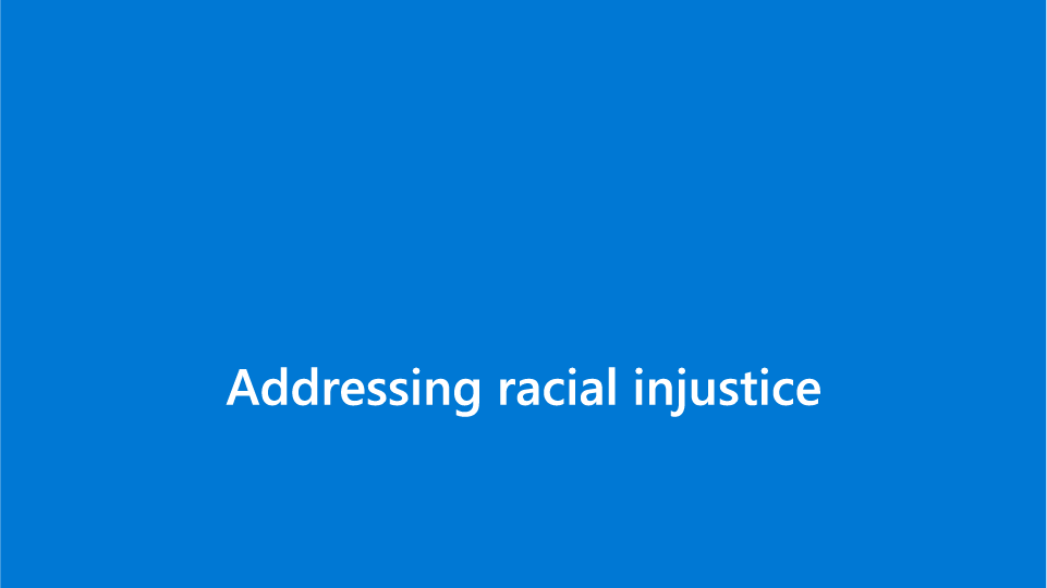 Addressing racial injustice