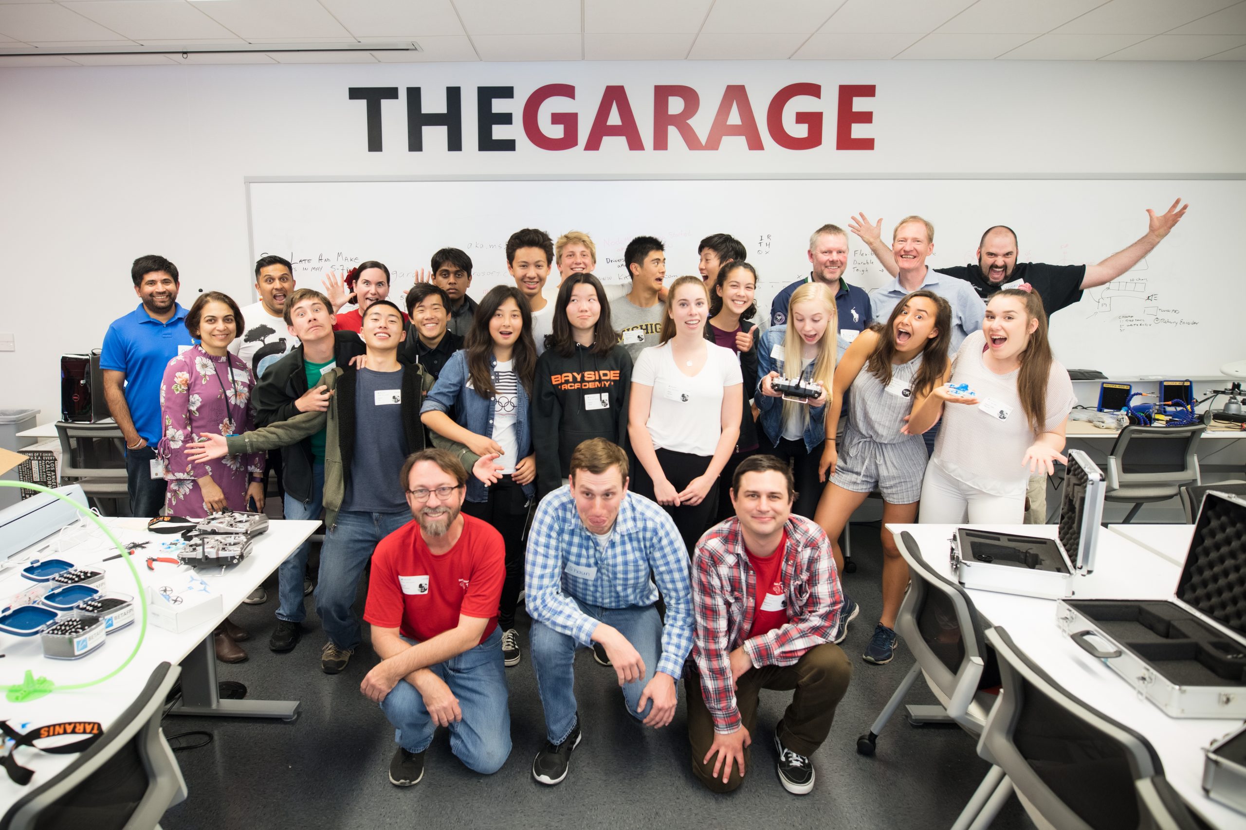 Microsoft welcomes to their campus the winners of the Tech Museum's Tech Challenge.