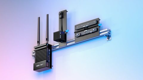 Image showing Azure Percept devices, including Trust Platform Module, Azure Percept Vision and Azure Percept Audio.
