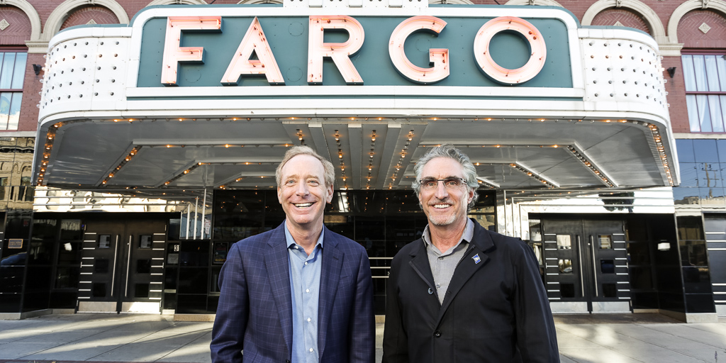 Brad Smith and North Dakota Governor Doug Burgum