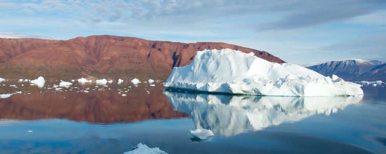 Iceberg with melted snow