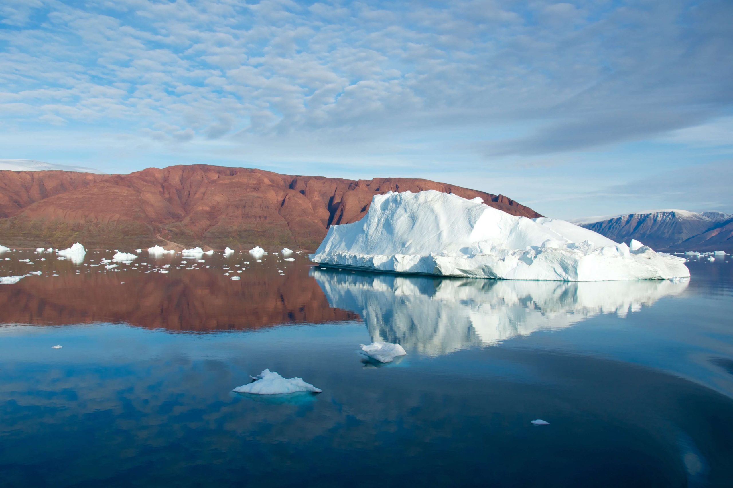 Iceberg with melted snow