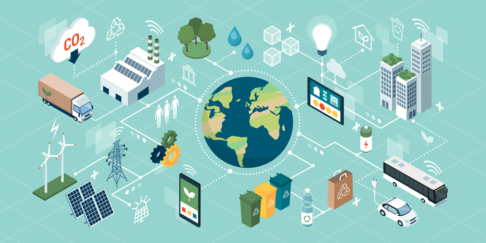 green tech illustration