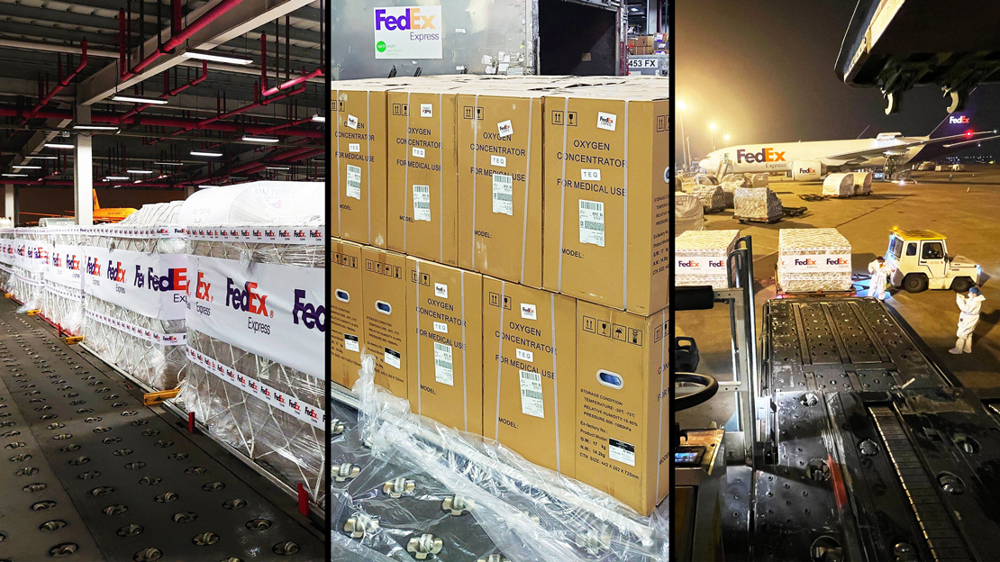 collage of aid images