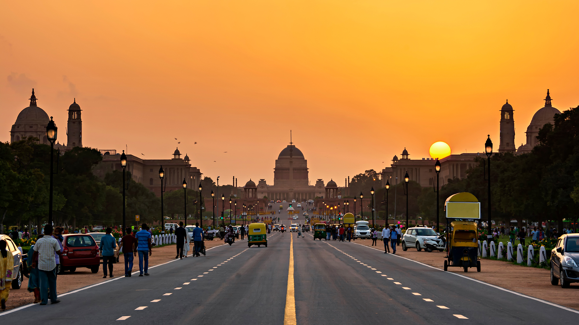A sunset in India