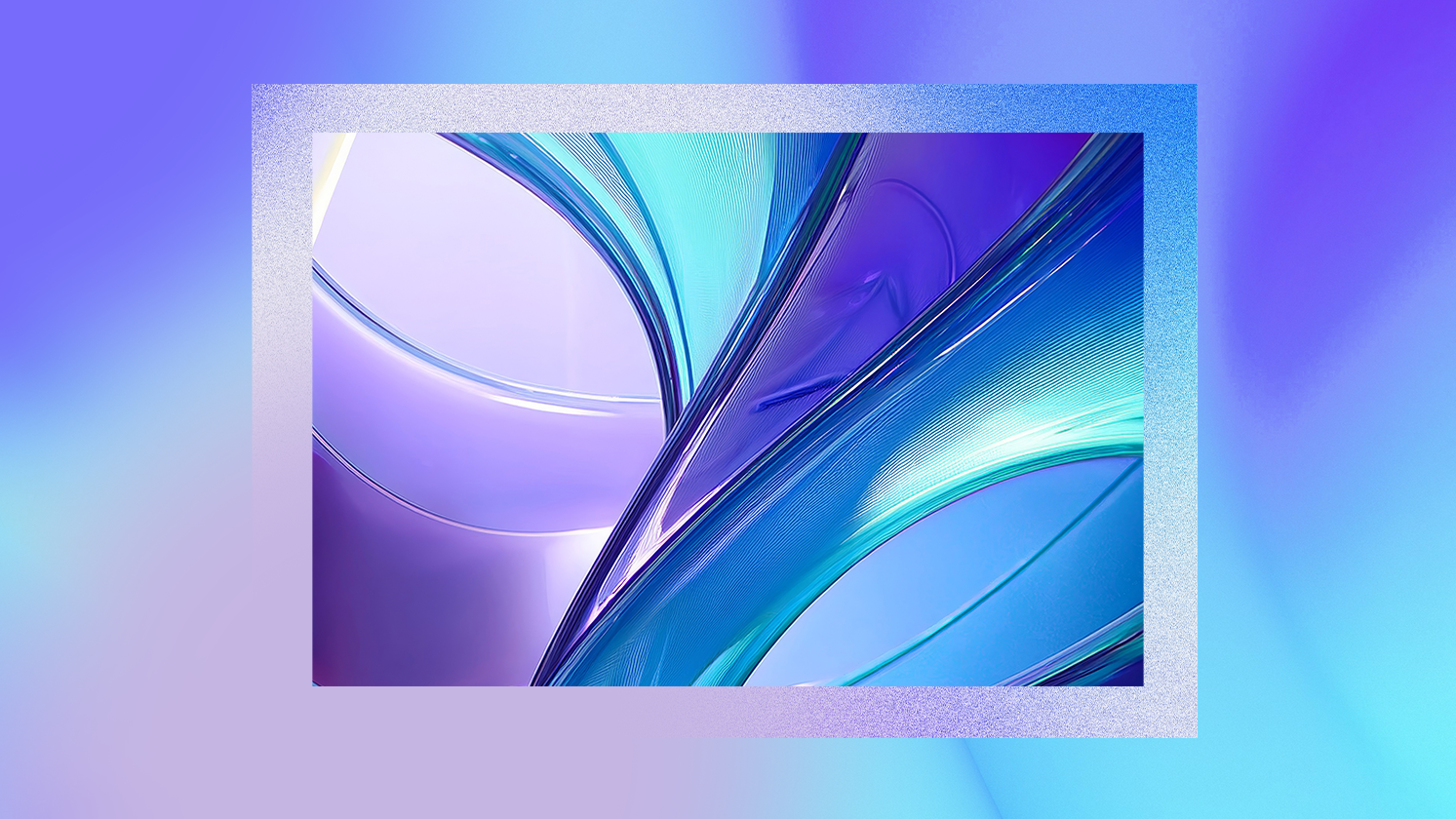 The image features a digital collage with two main elements. The first one is a abstract design featuring flowing, curved shapes in shades of blue and purple with a glossy, translucent texture that creates a sense of depth and movement. The second one is a abstract background with flowing, curved shapes in translucent shades of blue and purple, creating a glossy texture and a sense of depth and movement.